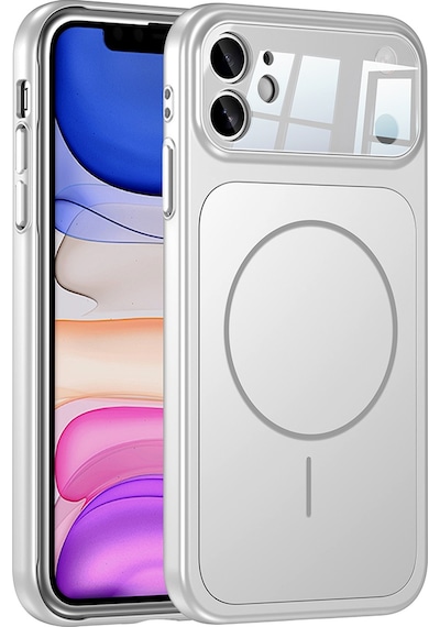 Apple Uyumlu iPhone 11 Kılıf Zore M-safe Şarj Özellikli Kamera Korumalı Formen Kapak Gümüş
