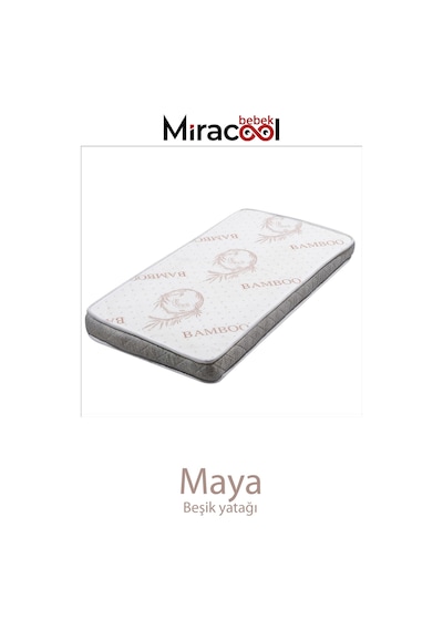 Bambo Maya Beşik Yatağı 70x110cm Bebek Yatak Oyun Parkı Yatak