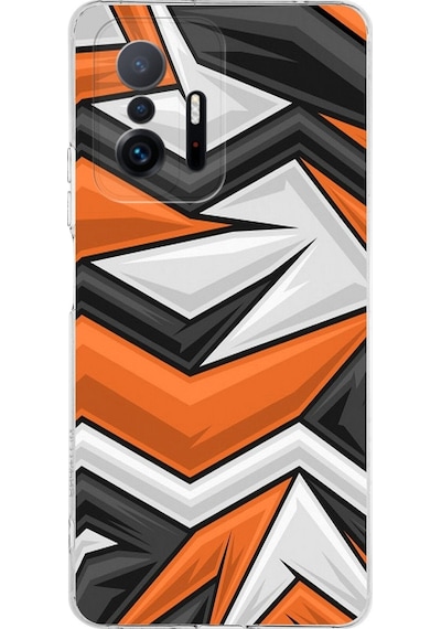 Xiaomi Mi 11t Pro Kamera Korumalı Kapak Grafiti Tasarımlı Şeffaf Kılıf Şeffaf