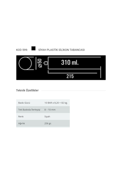 Silikon Tabancası Plastik 310ml Bigart
