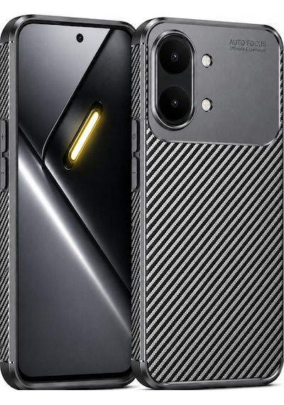 Xiaomi Poco X8 Pro Max Kılıf Karbon Silikon Case Gri