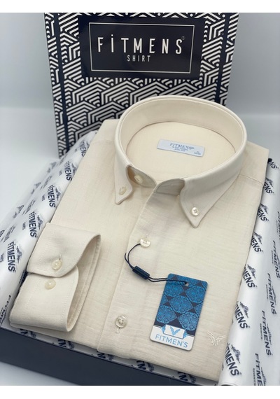 Slim Fit Uzun Kol Müslin Pamuk Rahat Nefes Alabilen Kumaştan Yaka Düğmeli Hediye Kutulu Erkek Gömlek Fs-004202 - Krem-2865 Slim Fit Uzun Kol Müslin Pamuk Rahat Nefes Alabilen Kumaştan Yaka Düğmeli Hediye Kutulu Erkek Gömlek Fs-004202 - Krem-2865