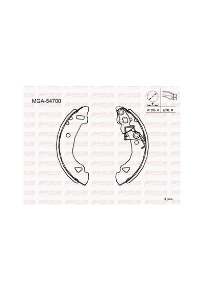 54700 Arka Fren Balatası Kampana Fiat Uno 70 1983 -1995 1.4 /fiat Panda/lancia Y10