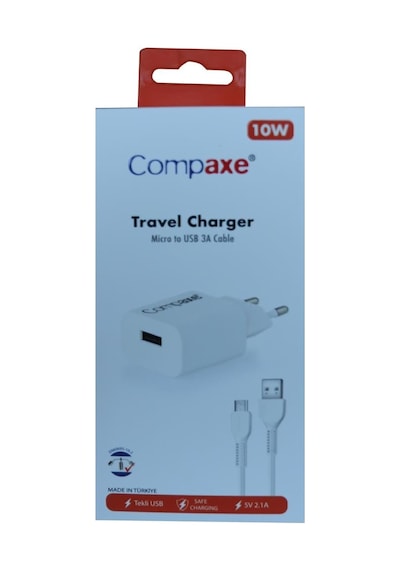 Compaxe CTA-521MU 5V 2.1A 10 W USB 3. Mikro Şarj Aleti 1 M