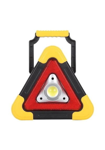 Powermaster Hb-6609 Solar Şarjlı 500 Lümen Çok Fonksiyonlu Üçgen Reflektör Işıklı İkaz Lambası