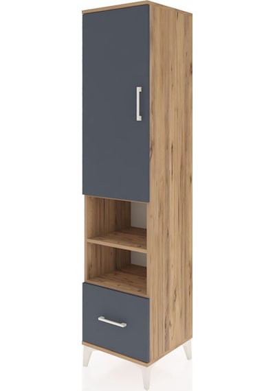 Hyperion Dolap 3 Raflı Tek Çekmeceli Tek Askılı 44x44x195 Çam-antrasit Atlas Çam Hyperion Dolap 3 Raflı Tek Çekmeceli Tek Askılı 44x44x195 Çam-antrasit Atlas Çam