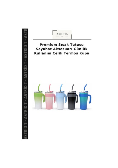 Premium Sıcak Tutucu Seyahat Aksesuarı Günlük Kullanım Çelik Termos Kupa