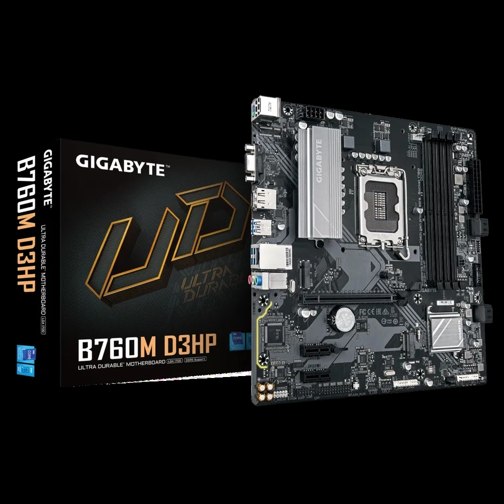 Gıgabyte B760m D3hp Ddr5, 4xddr5, 2xm.2, Dp, Hdmı, Vga, 12-13.14.nesil, Lga1700 Soket, Anakart
