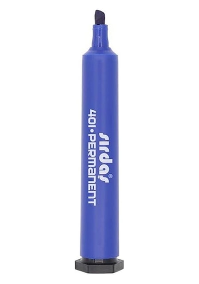 Sırdaş Permanent Marker Kesik Uç Koli Kalemi 12'li Siyah