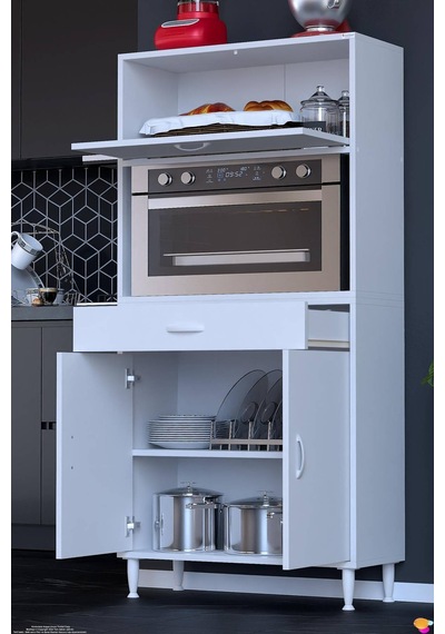 Vio 70 Cm 1 Fırın Veya Mikrodalga Dolabı Çekmeceli Kapaklı Çok Amaçlı Mutfak Dolabı Beyaz Vio 70 Cm 1 Fırın Veya Mikrodalga Dolabı Çekmeceli Kapaklı Çok Amaçlı Mutfak Dolabı Beyaz