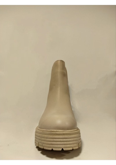 Castle Black Yldz-23821-1 Hakkiki Deri Kadın Bot Bej