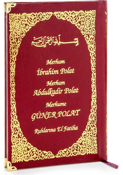 50 Adet - Isim Baskılı Ciltli Yasin Kitabı - Orta Boy - 128 Sayfa N11.5205