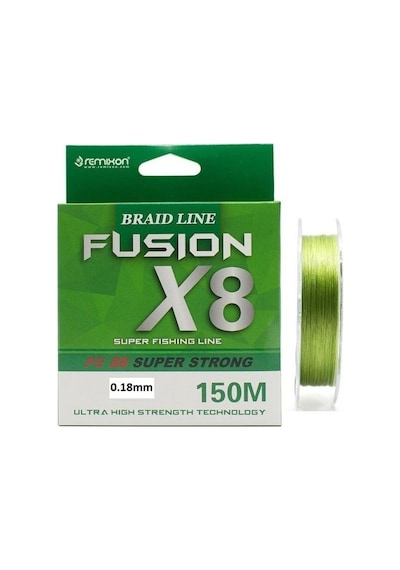 Fusion 150m 0.18mm X8 Green 8 Kat Ip Misina
