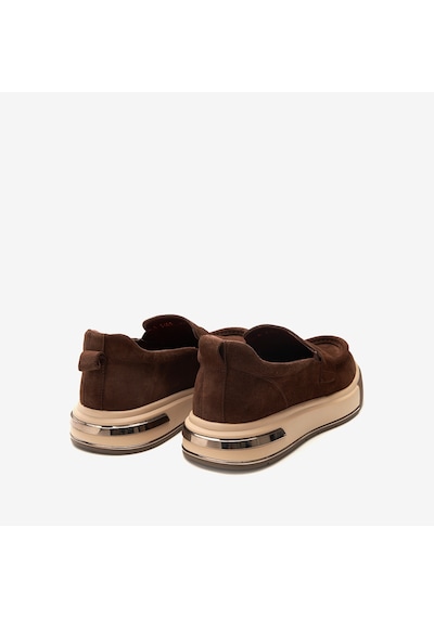Kahve Süet Sneaker Erkek Ka-alfa8204 John May Alfa Kahverengi