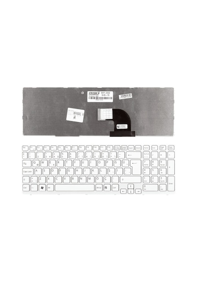 Sony Uyumlu Vaio SVE1512U1E, SVE1512W1E, SVE1512W1R Notebook Klavye (Beyaz TR) (Pars Power) Beyaz 438107