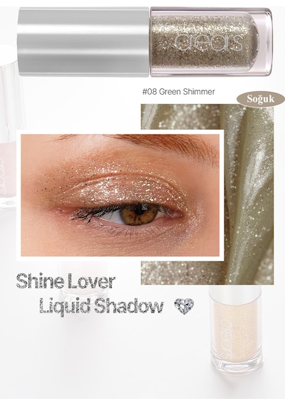 Cre'ars Shine Lover Liquid Shadow 08 Green Shimmer