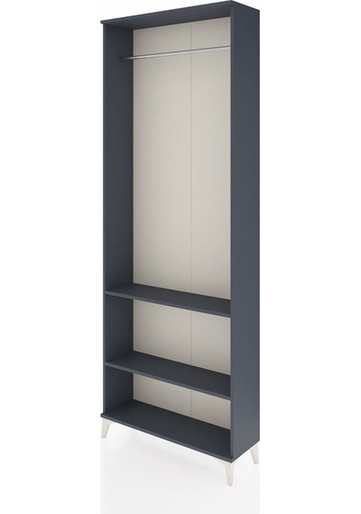 Arges Dolap 2 Raflı Tek Askılı 88x30x243 Antrasit-antrasit Antrasit