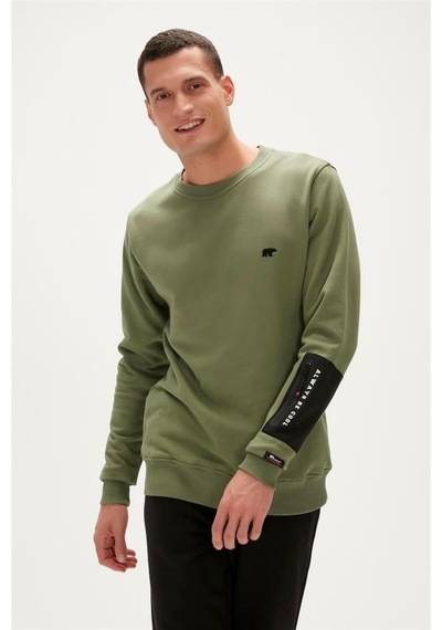 Bad Bear Be Cool Crewneck Erkek Sweatshirt Yeşil S-xxl 001