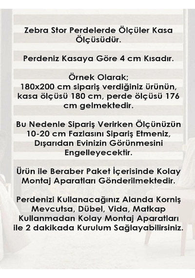 Ithal Kalın Krem Zebra Stor Güneşlik Perde Eteği Düz Alüminyum Kasa Metal Ayak Krem