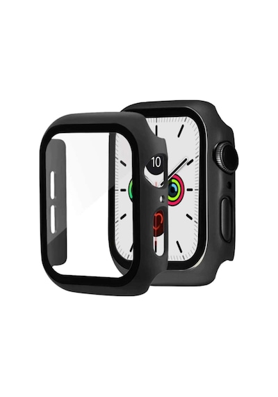 Apple Watch 7 Uyumlu 45 Mm Ekran Koruyucu Cam 360 Derece Kasalı Tam Kaplama