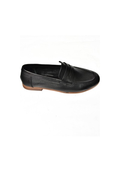 Fox Shoes S944007803 Siyah Hakiki Deri Kadın Babet Siyah