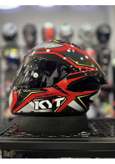 Kyt NZ-Race +1 Siyah Vizör Motosiklet Kaskı Kırmızı