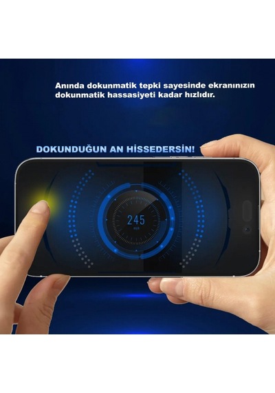İphone 15 Pro Max Uyumlu Uygulama Aparatlı Toz Ve Çizik Önleyici Hd Cam Ekran Koruyucu