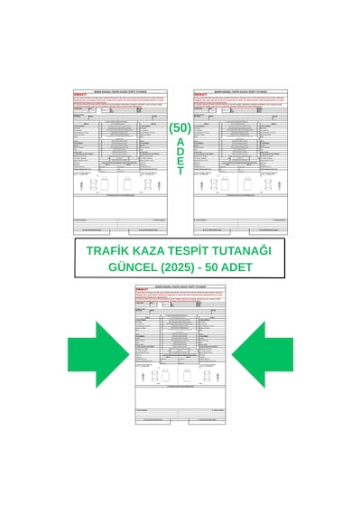 Trafik Kaza Tesit Tutanağı Güncel 2025 - 50 Adet