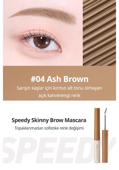 Perıpera Speedy Skinny Brow Mascara 04 Ash Brown 04