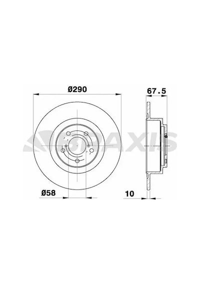 Subaru Legacy 2 Arka Fren Diski 1995-1999 Braxıs Ae0679 2adettir