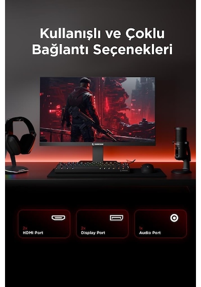 Rampage Miracle MC27RQ180 27'' 1 Ms 2K Pivot Ips 180 Hz Oyuncu Monitörü (Outlet)