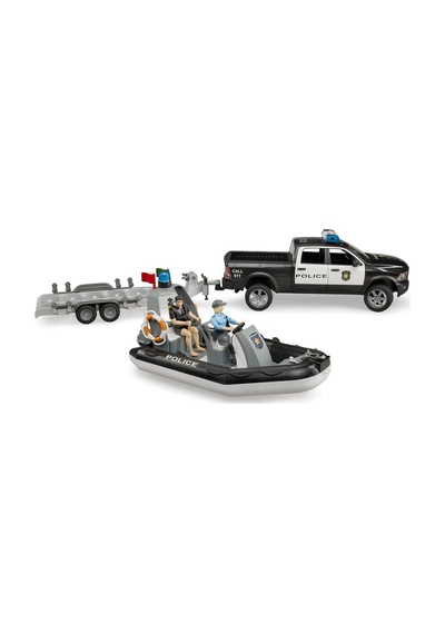 Ram 2500 Polis Aracı,römork,zodyak, 2 Figür Ve Aksesuarlar