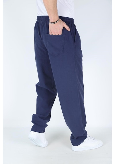 Myrab Denim Erkek Keten Ham Bez Yaz Ayının Vazgeçilmezi Rahat Kalıp lacivert