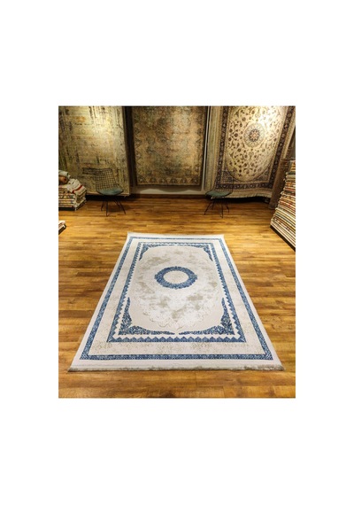 Toledo 2123 Krem-mavi Halı Çok Renkli