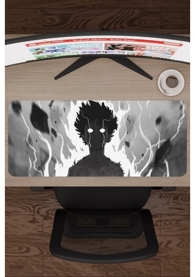 Mob Psycho 100 Anime V1 - 70x30 Xl Gaming Kauçuk Kaymaz Taban Mouse Pad Fare Altlığı