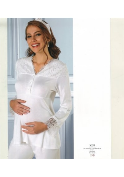 Pierre Cardin 3025 3'Lü Penye Lohusa Gecelik Pijama Takım-(404123710)
