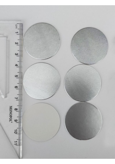 100 Adet 3 Cm Gümüş Yuvarlak İnce Karton Süs -
