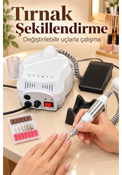 Lb Elektrikli Tırnak Törpüsü Hız Ayarlı Ayak Pedallı Set