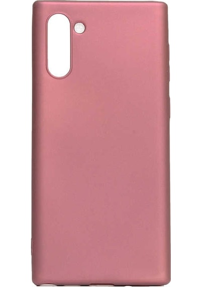 Noktaks - Samsung Galaxy Uyumlu Note 10 - Kılıf Mat Renkli Esnek Premier Silikon Kapak - Gold