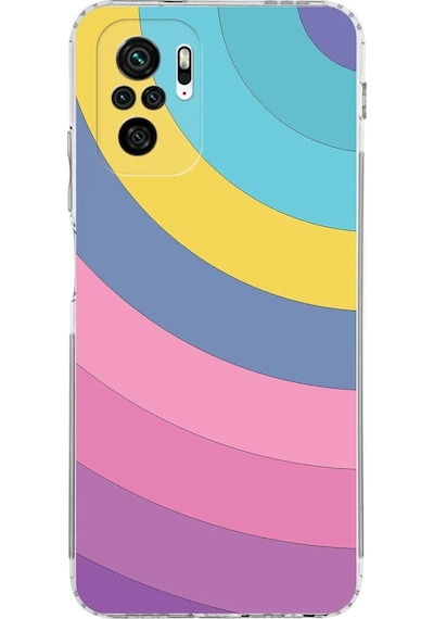 Xiaomi Redmi Note 10s Kamera Korumalı Kapak Renk Cümbüşü Tasarımlı Şeffaf Kılıf