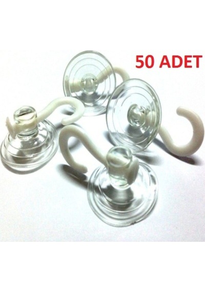 10 Adet Küçük 3cm Vantuz Öpücük Askı Cam Askısı 10 Adet Şeffaf Diğer