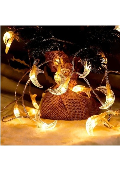 DEKOR RAMAZAN IŞIKLARI AY LED IŞIK GÜN IŞIĞI LED IŞIK İP LED IŞIK AY IŞIK MOON LED LİGHT WARM LİGHT Gün Işığı