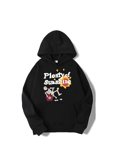 Brz Collection Unisex Oversize Travis Scott Plenty Of Sunshine Hoodie Siyah