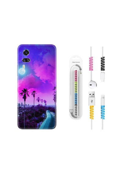 Vivo Y51 Kılıf Rasta Boyun Askılı Purple Way 1843