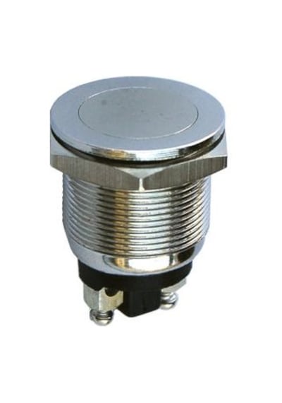 Buton Pbs 28B 2 Yuvarlak Metal 19 MM 2 Pin Vida Pin Düz Kafa Ic 18