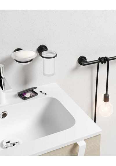 Tecno Black Diş Fırçalık - Mat Siyah Mat Siyah