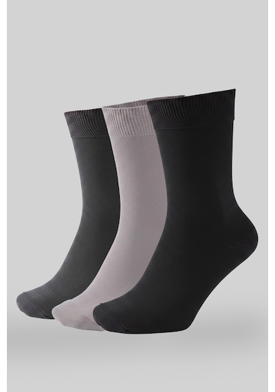 Socketta 3'lü Karışık Renkli Erkek Business Pamuk Dikişsiz Takviyeli İnce Yazlık Soket Çorap - Premium Antrasit-füme-gri Socketta 3'lü Karışık Renkli Erkek Business Pamuk Dikişsiz Takviyeli İnce Yazlık Soket Çorap - Premium Antrasit-füme-gri