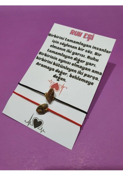 Gümüştel El Sanatları Sertifikalı Ruh Eşi Unakit Doğal Taşlı Ip Bileklik Çok Renkli