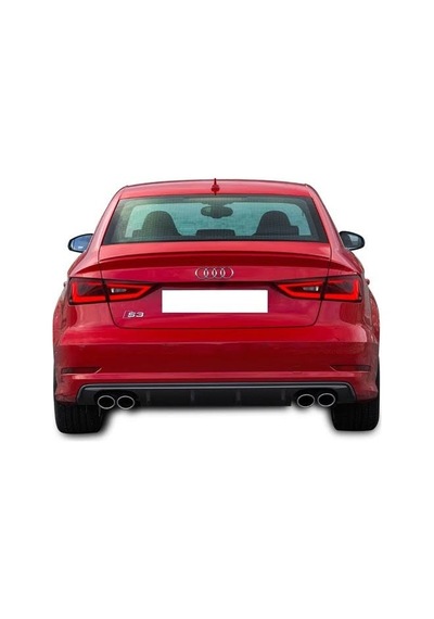 Audi A3 8v (2017-2019) S3 Style Arka Tampon Difüzör (Plastik)
