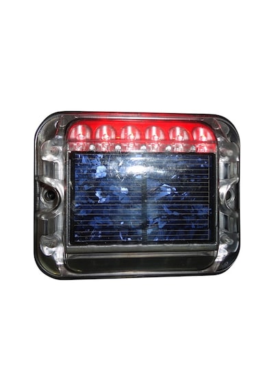 Polikarbonat 1x6 Led Li Solar Yol Butonu